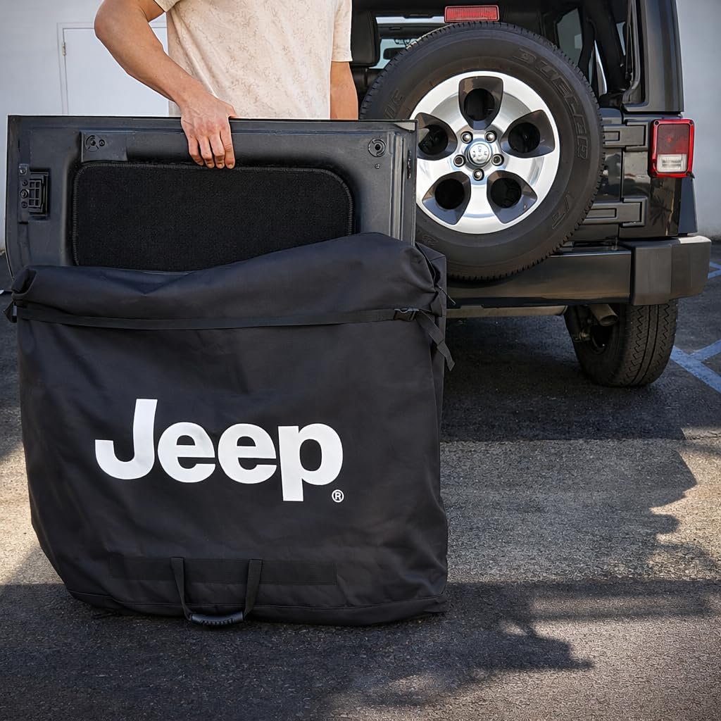 Jeep Freedom Top Hardtop Panel Storage Bag for 2007-2026 Wrangler JK JKU JL JLU and Gladiator JT - Padded Protective Carry Case 2-Door and 4-Door Sport, Sahara, Rubicon, Unlimited models (Jeep Logo)
