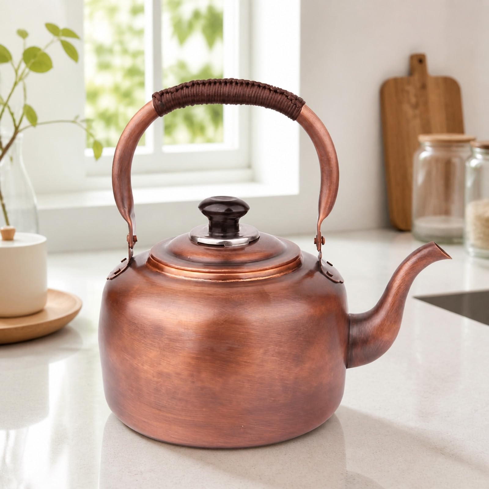kowaku Billoire à Thé Haute Qualité Vaisselle | Bec Verseur Incurvé, Style Vintage Classique, 3L, Sifflement