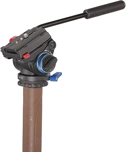 Miniatura 6 de LEOFOTO VT-10 Cabeza de video de 2.362 in de media bola de arrastre fluido para trípode de 60 cuencos