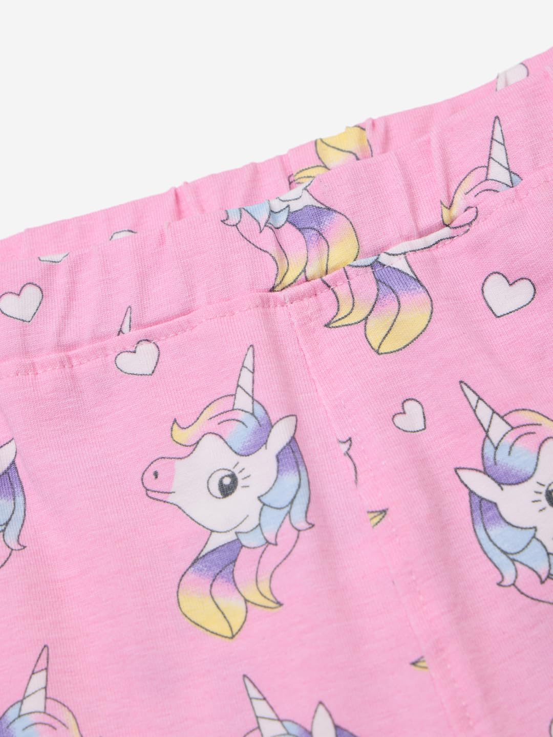 The Souled Store Leggings da bambina in cotone con stampa unicorno, rosa (2-8 anni)