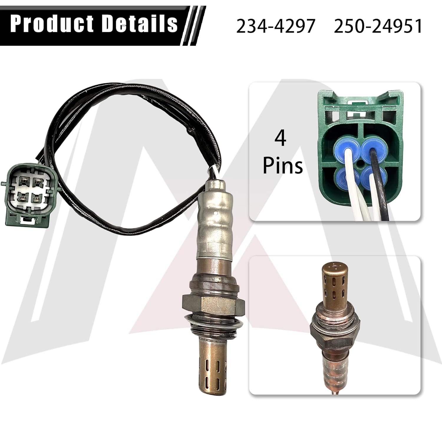 Compatible with 234-5060 234-4297 Upstream&Downstream O2 Oxygen Sensor Compatible with Nissan Frontier Pathfinder Xterra 4.0L V6 2005-2006 Replaces 250-25005 250-24951