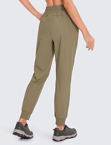 Miniatura 5 de CRZ YOGA Pantalones deportivos para mujer, impermeables, para exteriores, golf, atléticos, ligeros, con bolsillos con cremallera, de 27 pulgadas