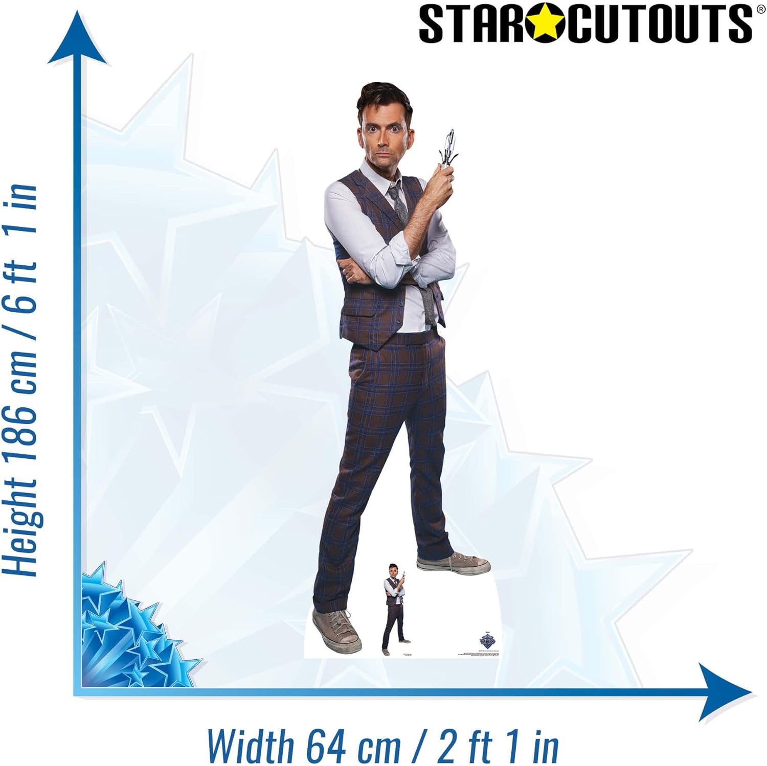 Star Cutouts SC4497 Fourteenth Doctor Who Waistcoat David Tennant Doctor Who Cardboard Cutout Perfect for Birthdays, Gifts, Parties & Fans