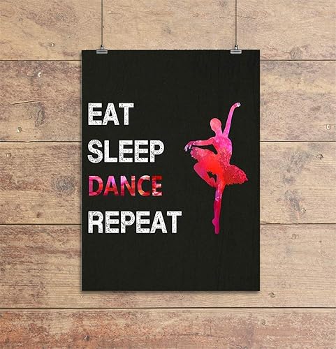 Miniatura 4 de Eat Sleep Dance Repeat Quote Wall Art, 11x14 Unframed Poster Print. Gift for Dance Teacher, Dancer and Fan. Studio, Teen Bedroom Dorm Room Décor Idea