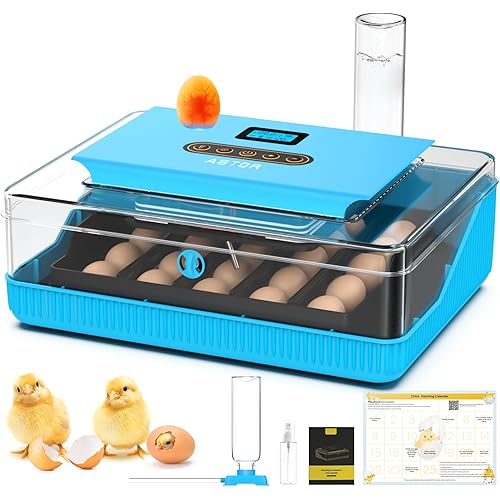 25 Egg Incubator Digital Poultry Hatcher Machine with Automatic Egg Turning, incubators for Hatching Eggs, Temperature & Humidity Control, LED Screen, General Purpose Incubator