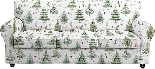 Miniatura 109 de CRFATOP Funda elástica para sillón de 2 piezas, suave y ajustable, con brazos, protector de muebles lavable para sala de estar, mascotas, perros,