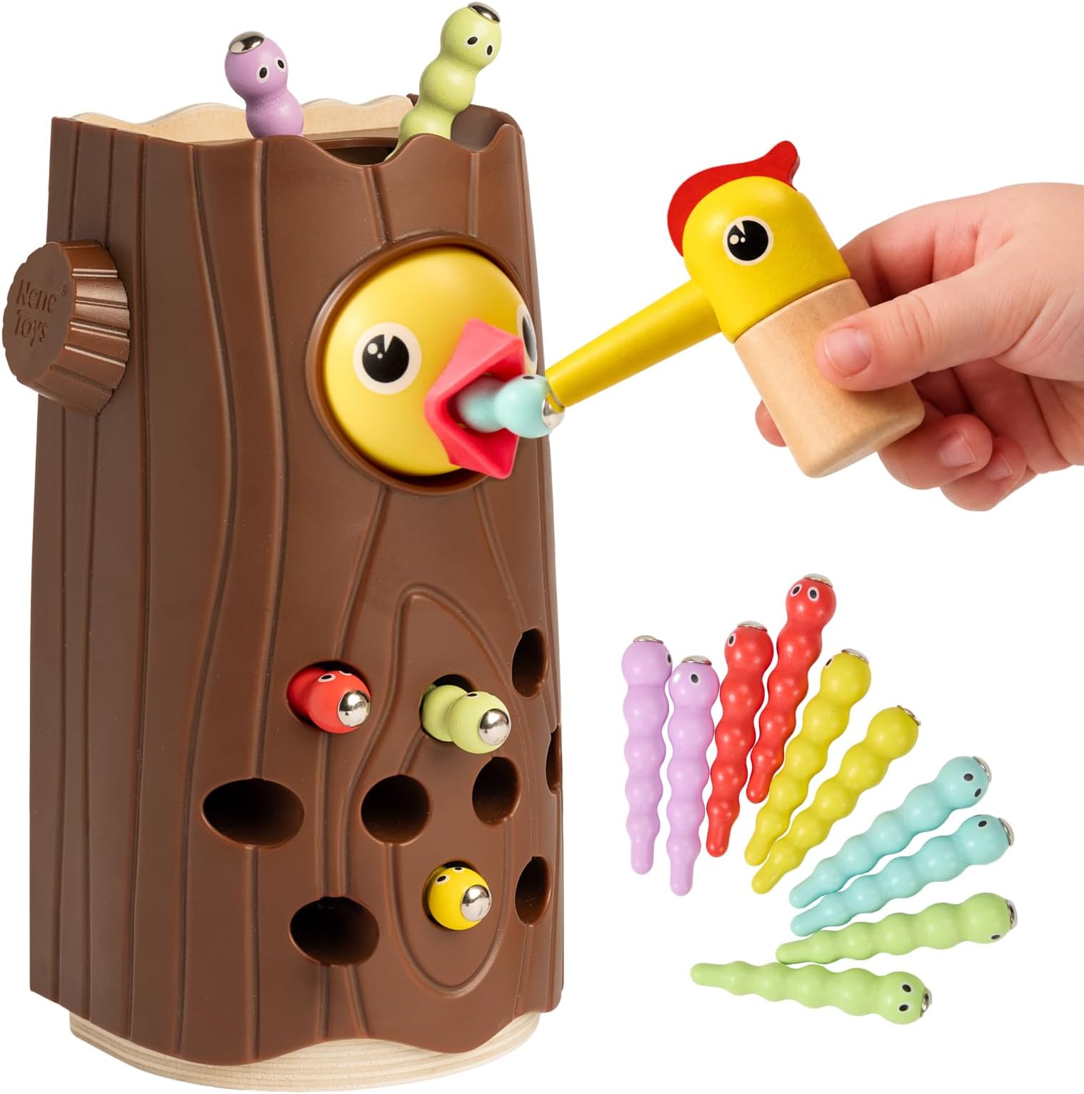 Magnetic Bird Feeding Game, Woodpecker Toy, Age 2+, Classic