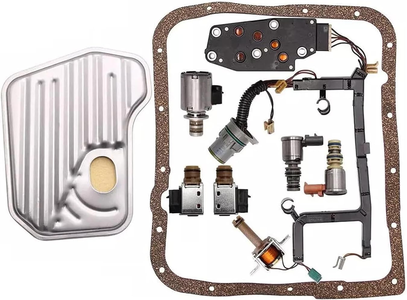 4L60E 4L65E Transmission Master Solenoid Kit EPC Shift TCC 3-2 PWM Compatible with 2003-2006 GM M30 M32 Replace#24209121 24215111 24230298 8683187 8677314 24208576