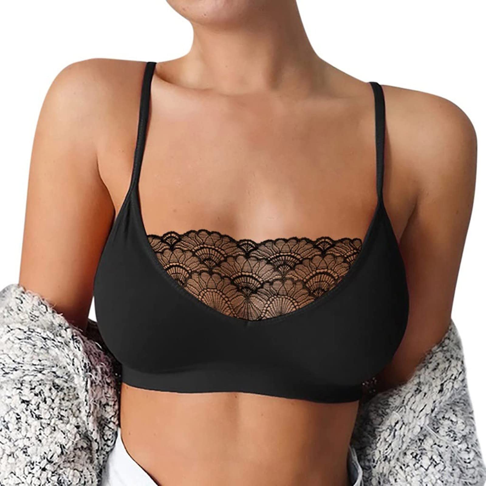 Backless Bra Soft Style Comfortable Bras for Women One Shoulder Bra Crop Top with Built in Bra No Show Bras