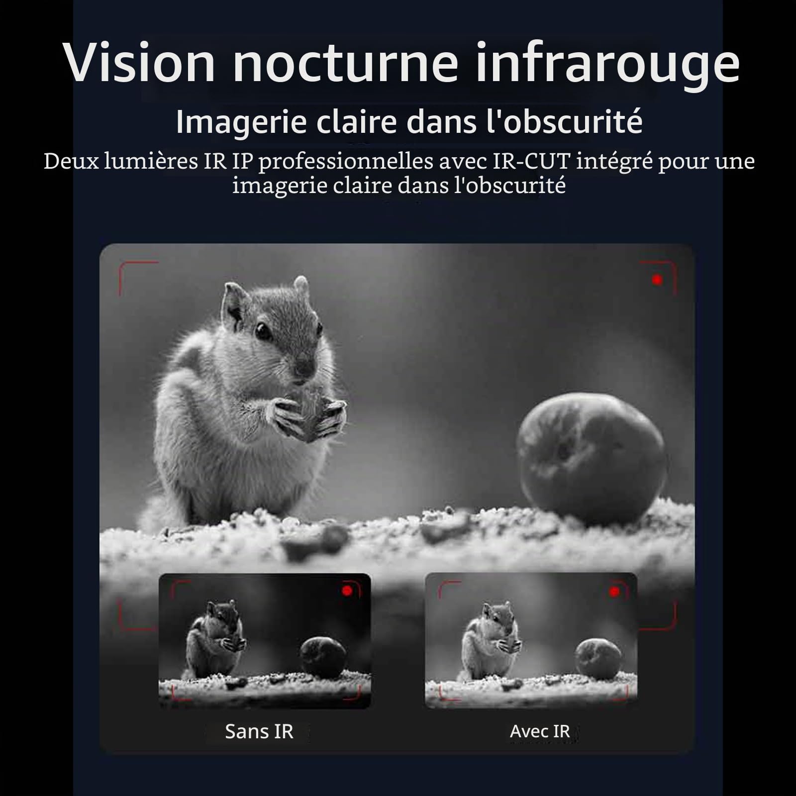 ORDRO Caméra vidéo AE20 5K, 56 MP, vision nocturne infrarouge, zoom 18x