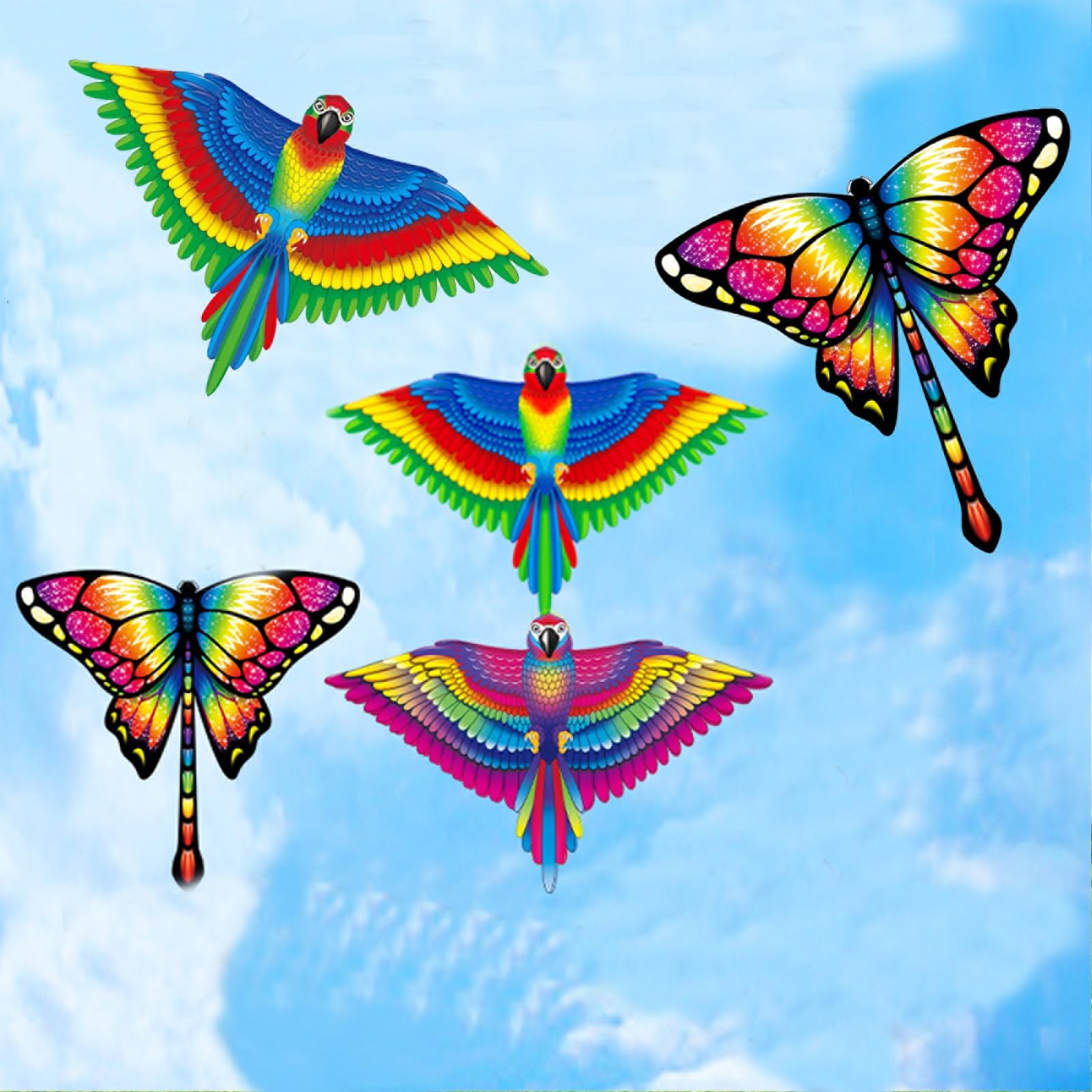 Cerf-volant,Cerf-volant Géant En Forme De Poisson Rouge 3D Sans Cadre