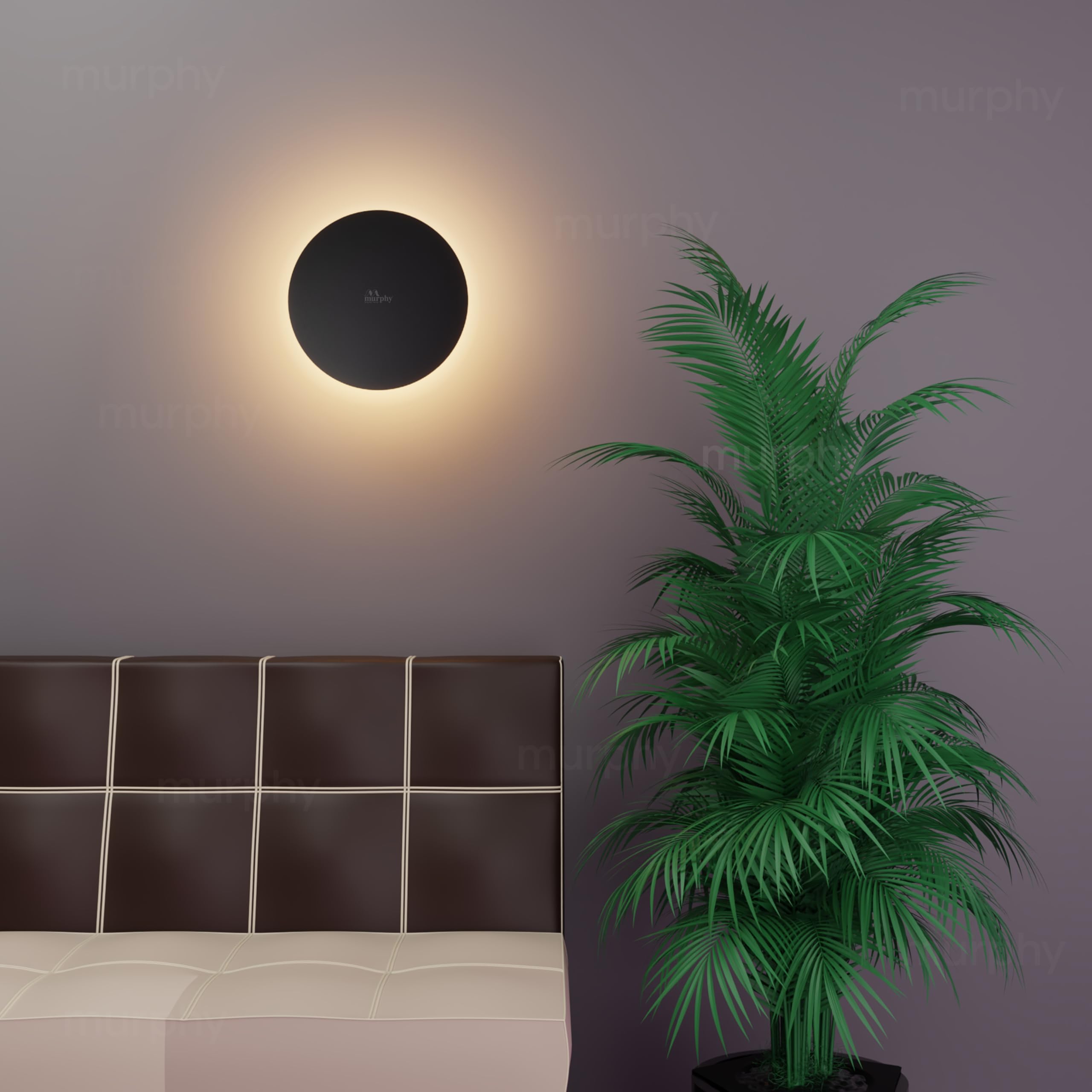 Murphy 12W Black Moon LED Wall Lamp – 2-Year Warranty | Aluminium