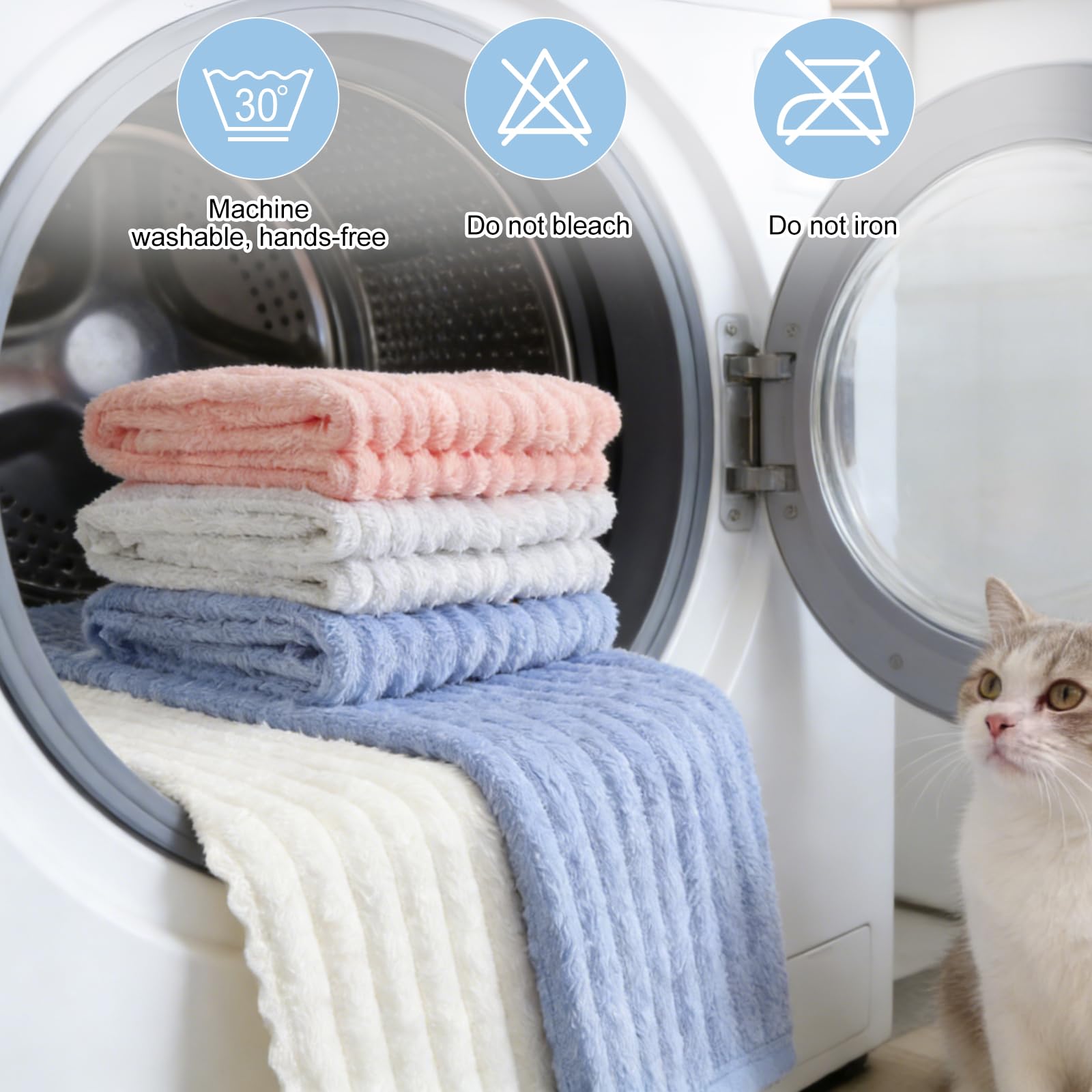 4PCS Couvertures pour Animaux en Polaire Corail, Couverture Chien Chat Lavable en Machine, Imperméable et Anti-Poils, Plaid Doux et Chaud Multi-Usage pour Maison, Canapé, Lit et Voyage