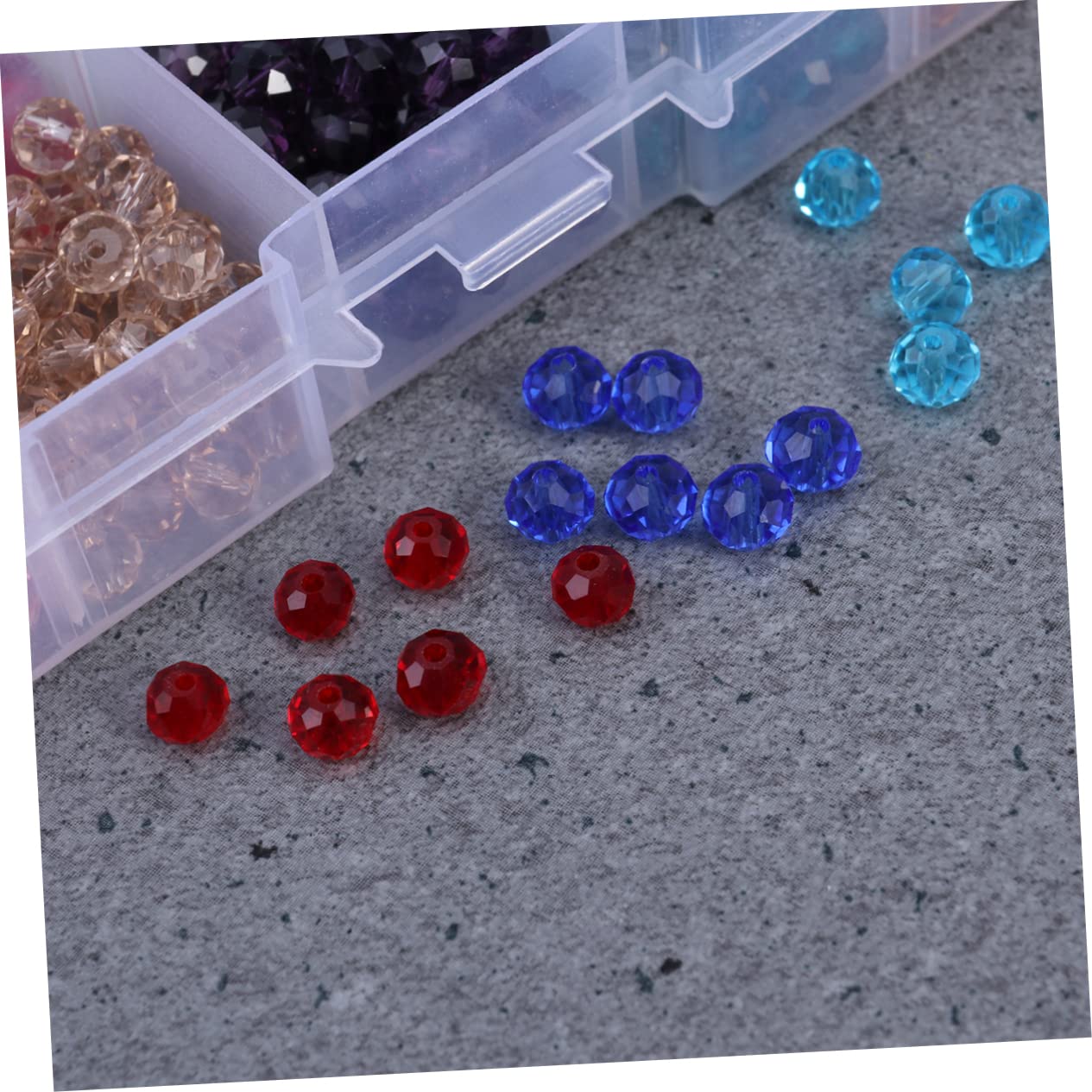VILLCASE 1500piezas Abalorios De Cristal Briolette De Perfectos Para Fabricación De Joyas y Manualidades Con Caja De Almacenamiento