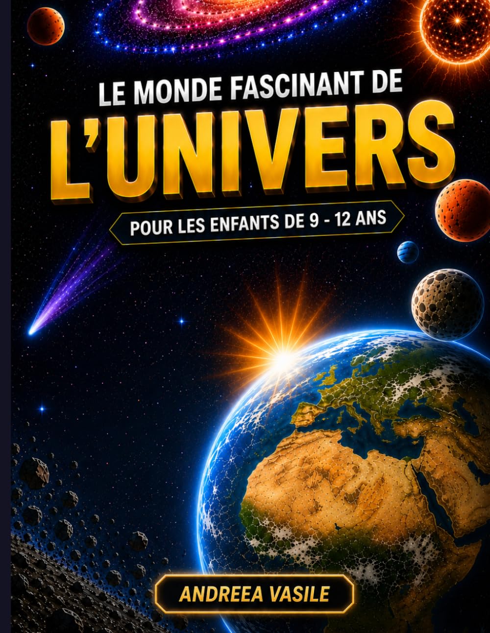 Le monde fascinant de l'UNIVERS: Un voyage illustré à travers les galaxies, les planètes et les secrets du cosmos — pour les esprits curieux de 9 à 12 ans