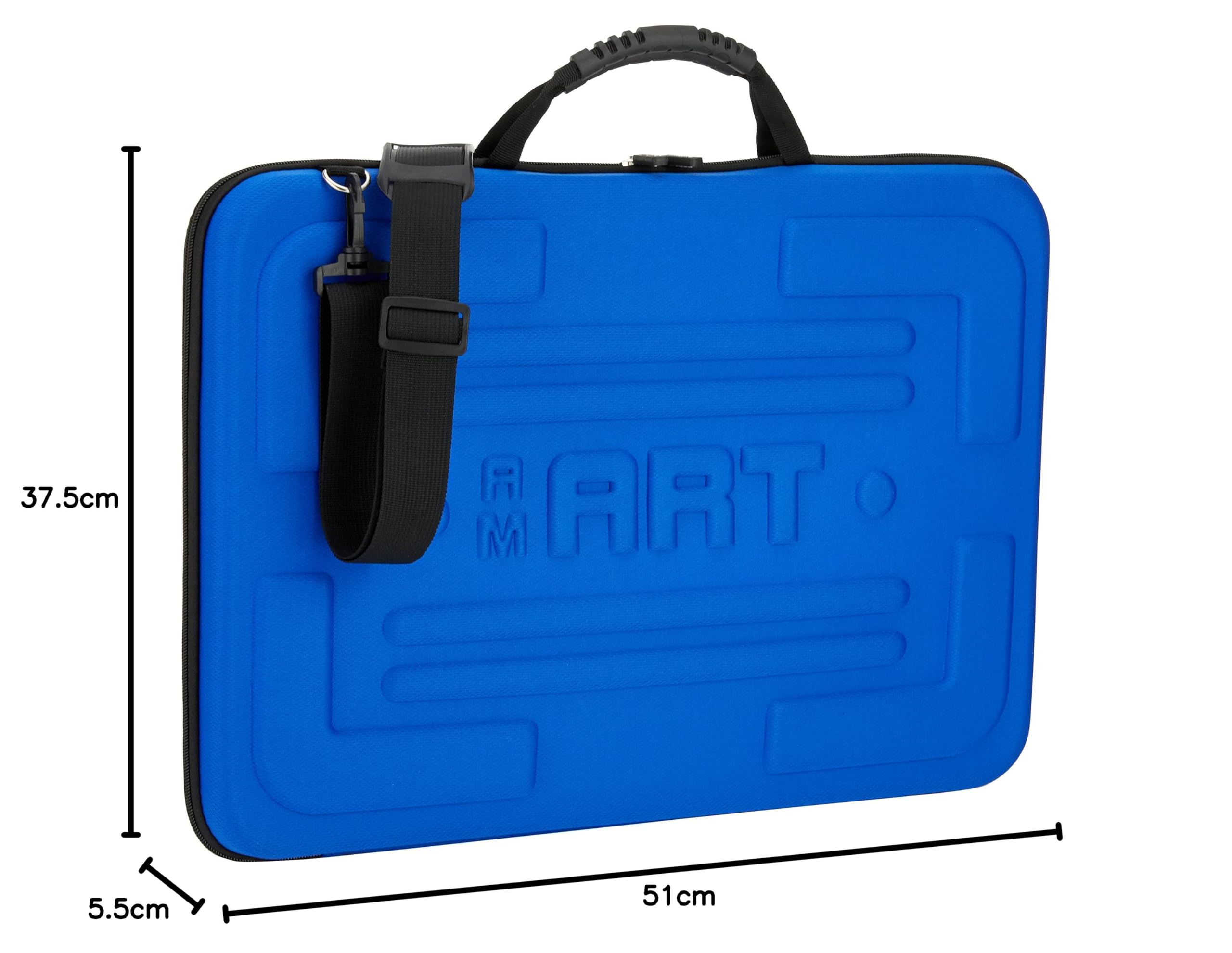 Artcare A3 AM Art-Valigetta Modellata, Colore: Blu Reale, Materiale Sintetico, 51x5.5x37.5 cm