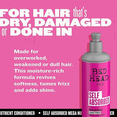 Miniatura 3 de Bed Head by TIGI Frizz Control Champú y acondicionador para cabello seco, cuidado nutritivo autoabsorbido del cabello para reparar y fortalecer