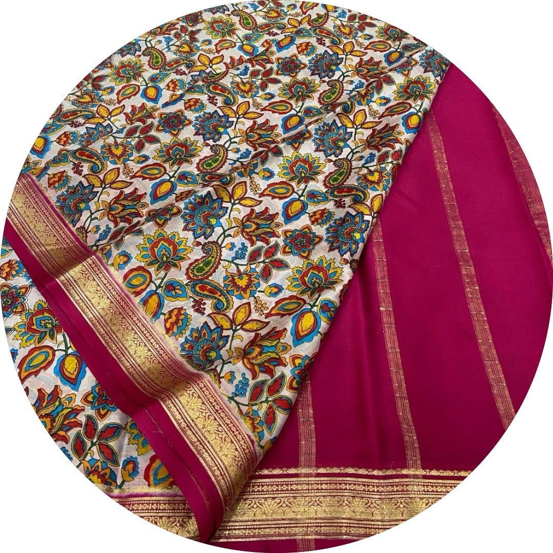 rajmala fashion RAJMALA Women's Elegant Viscose Digital Printed Saree Lightweight for Women Zari Border and Matching Blouse Piece-picture-15