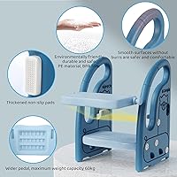 Vista 6 de Onasti Taburete Escalón para Niños Pequeños para Lavabo de Baño, Escalón Ajustable de 2 Pasos para Niños con Asas, Taburete de Inodoro