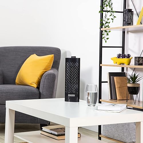 Miniatura 3 de Zanussi Mini ventilador de torre portátil de 13 pulgadas, 3 velocidades, oscilación de ángulo ancho, potente flujo de aire, funcionamiento