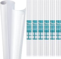 Vista 1 de Tatuo Rollos de cubierta de papel transparente de 13.5 pulgadas x 5 pies, funda de libro autoadhesiva transparente de plástico protector