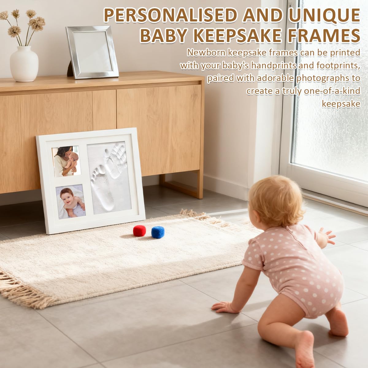 CENBEN Baby Clay Handprint and Footprint Kit, Keepsake Photo Frame for Newborn Baby Girls and Boys Baby Shower Gifts - Image 3