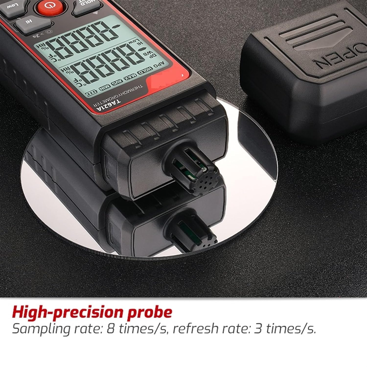 TA621A デジタル温度湿度計ミニハンドル湿度計温度計高精度測定温湿度計