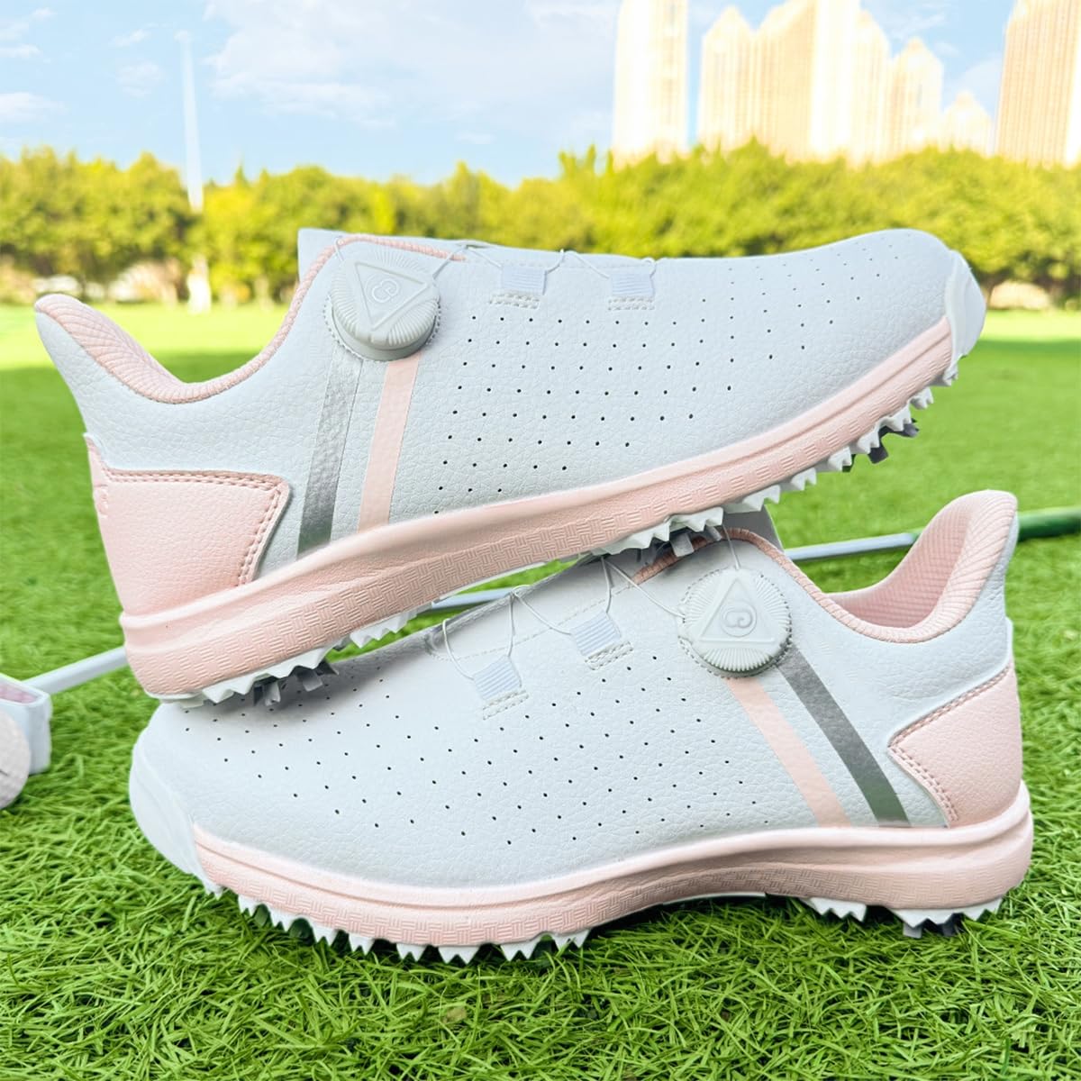 Zapatos De Golf Impermeables Mujeres Zapatillas De Entrenamiento De Golf Profesionales 6 Clavos Ligeras Antideslizantes Informales