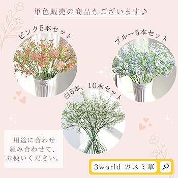 Amazon.co.jp: 3world 可憐な カスミ草 かすみそう かすみ草