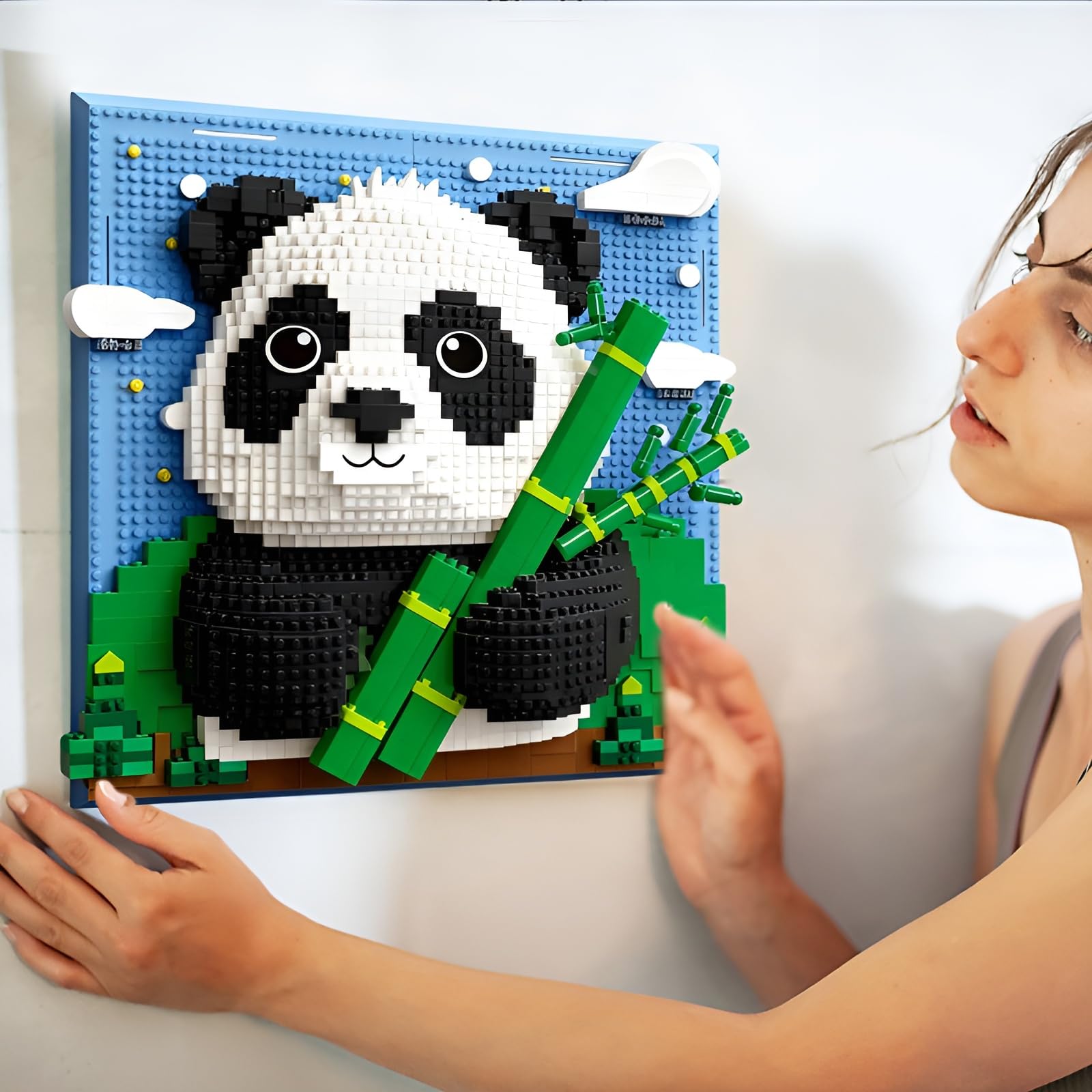 Fuleying Panda Building Blocks Set, 3D Animals Wall Art Building Kit - Image 2