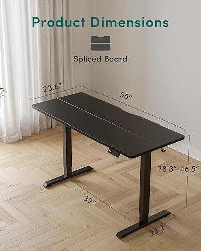 Miniatura 229 de FEZIBO - Escritorio eléctrico ajustable para trabajar sentado o de pie, 40 x 24 pulgadas, para oficina en casa, escritorio ergonómico para Negro
