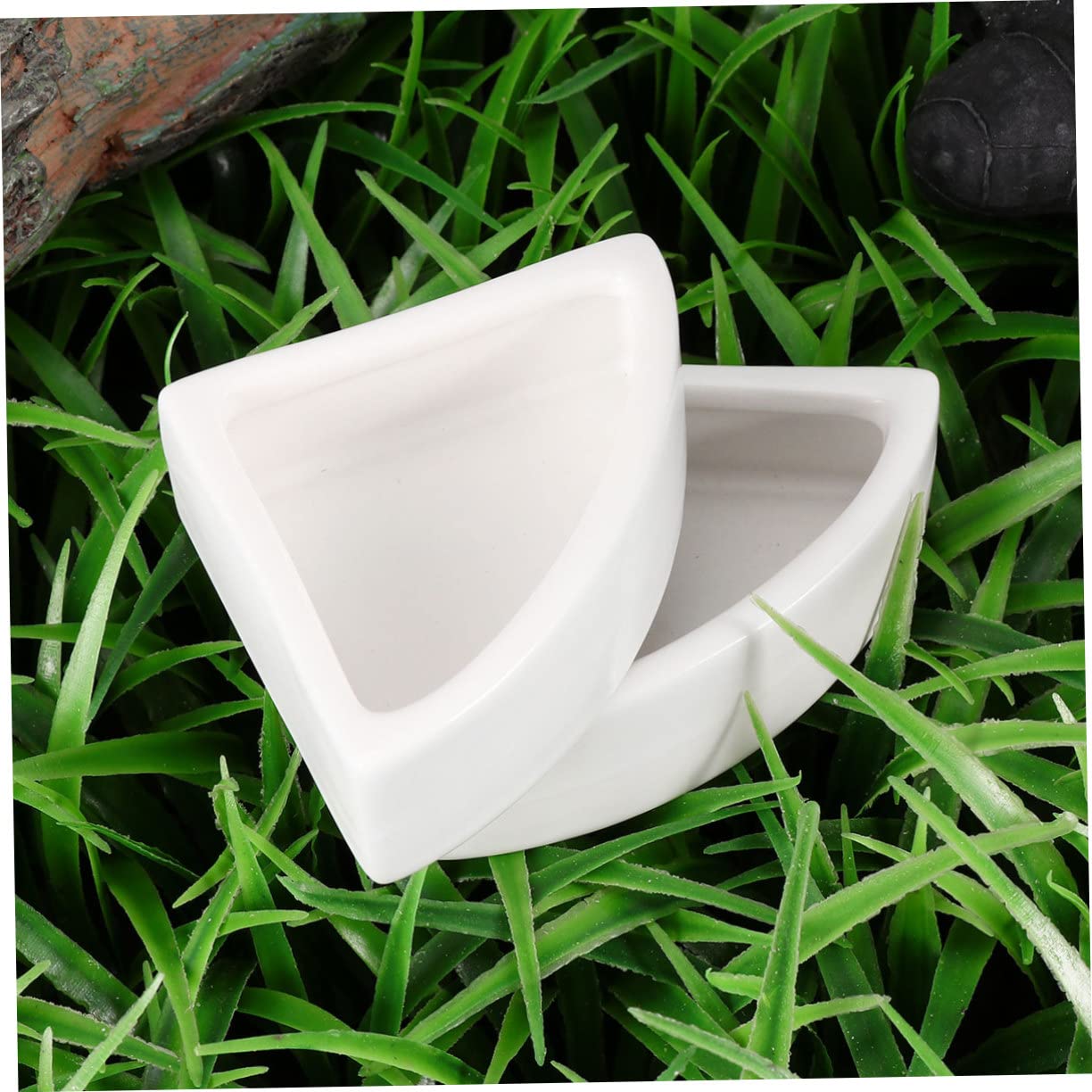 FRCOLOR 3 Set di Mangiatoie per Rettili in Ceramica a Parete Spessa capacità Ciotole per Cibo per Lucertole - Ciotola Anti-rovesciamento 2 Pezzi * 3