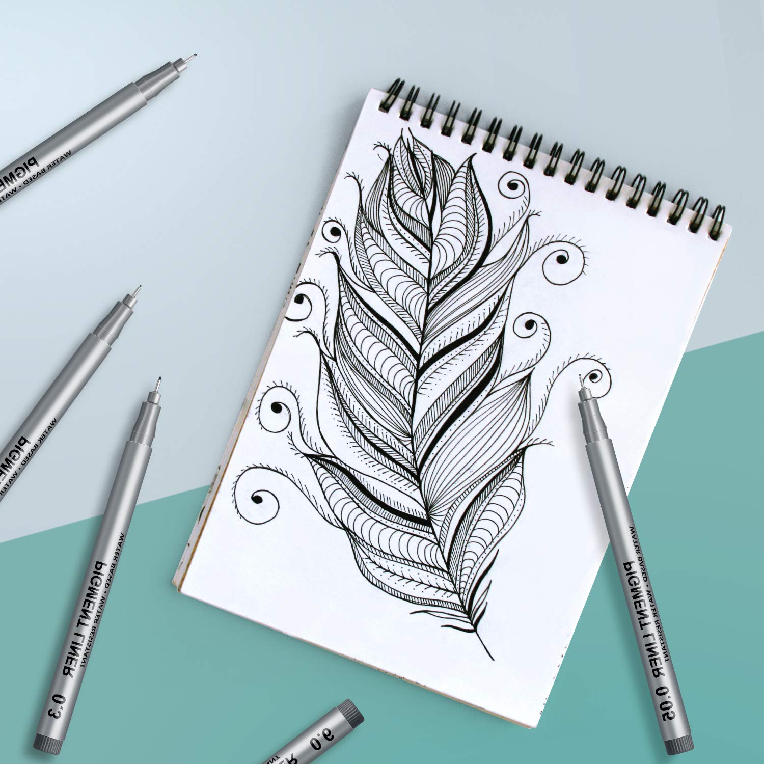 Buy Black Fineliner Pens Art Pens APOGO Fineliners Black Pens Drawing