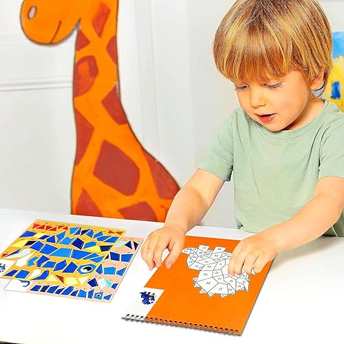 Miniatura 4 de Manualidades para niños de 4 a 8 años, libros de pintura adhesiva, paquete de 6 libros de calcomanías de números para niños y niñas, recuerdos de