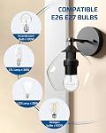 DEWENWILS Light Sensor Socket, Dusk to Dawn Sensor Socket, Light Bulb Socket for Light Fixtures, Compatible with Incandescent/CFL/LED/Halogen Bulbs, Black, 2 Pack