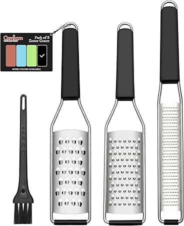 Cambom Lemon Zester Grater Three-piece Suit - Heavy Duty Kitchen