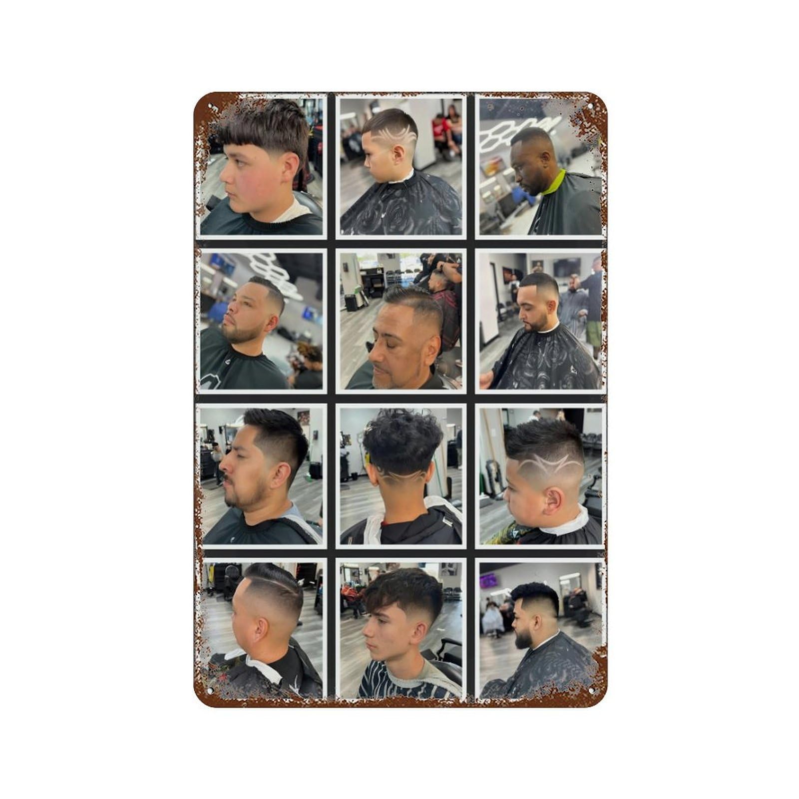 xiaoxiaoshen Barber Shop Fashion Hairstyle (6) Wall Decor Art Metal Tin Poster Modern Home Decor Art Home Bar Shop Decorations Vintage Sign 30x20cm