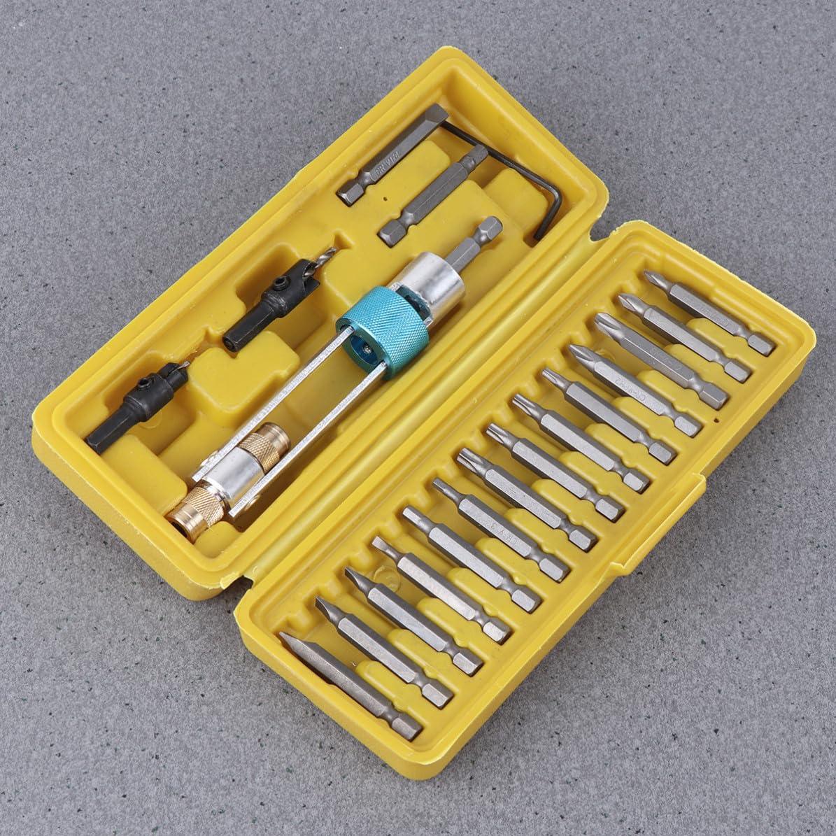 20pcs Durable Steel Drill Bit Set, Countersunk Head