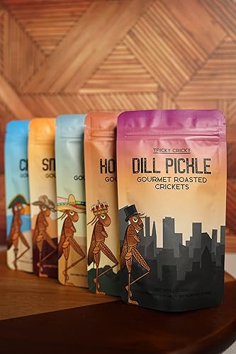 Miniatura 3 de Tricky Cricky Bocadillos comestibles de grillo con sabor para humanos cultivados en Estados Unidos bocadillos gourmet únicos y saludables para