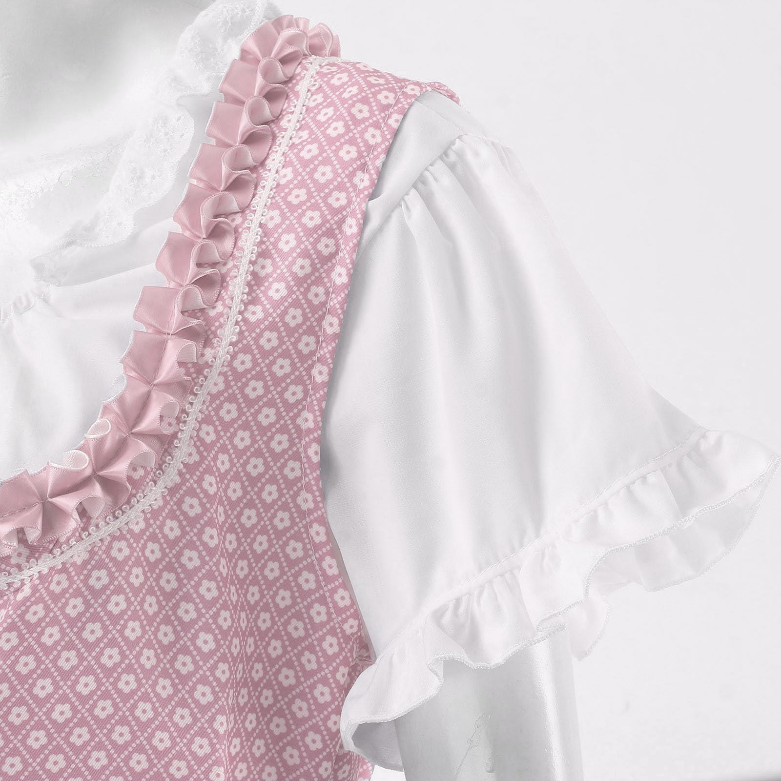 Generisch Dirndl - Abito tradizionale Dirndl, da donna, a maniche corte, per Oktoberfest