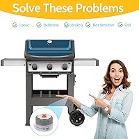 Vista 4 de 2 pomos de control iluminados para parrilla de gas 91538 compatibles con parrillas Weber Summit 400/600 fabricadas 2012 y posteriores, E-470, E-670