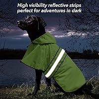 Vista 4 de Impermeable reflectante para perros – Impermeable ajustable para perros, impermeable ligero con capucha para perro, poncho chubasquero, chaqueta