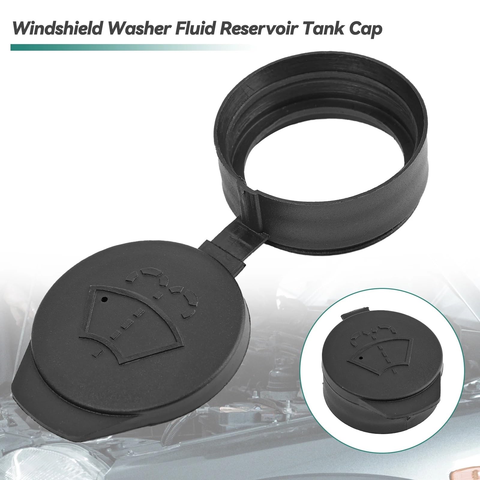 Tappo Serbatoio Liquido Lavavetri Per Tesla Model 3 S X Y 2017-2023 - Ricambio Originale 1131028-00-A In Plastica Nera - 2