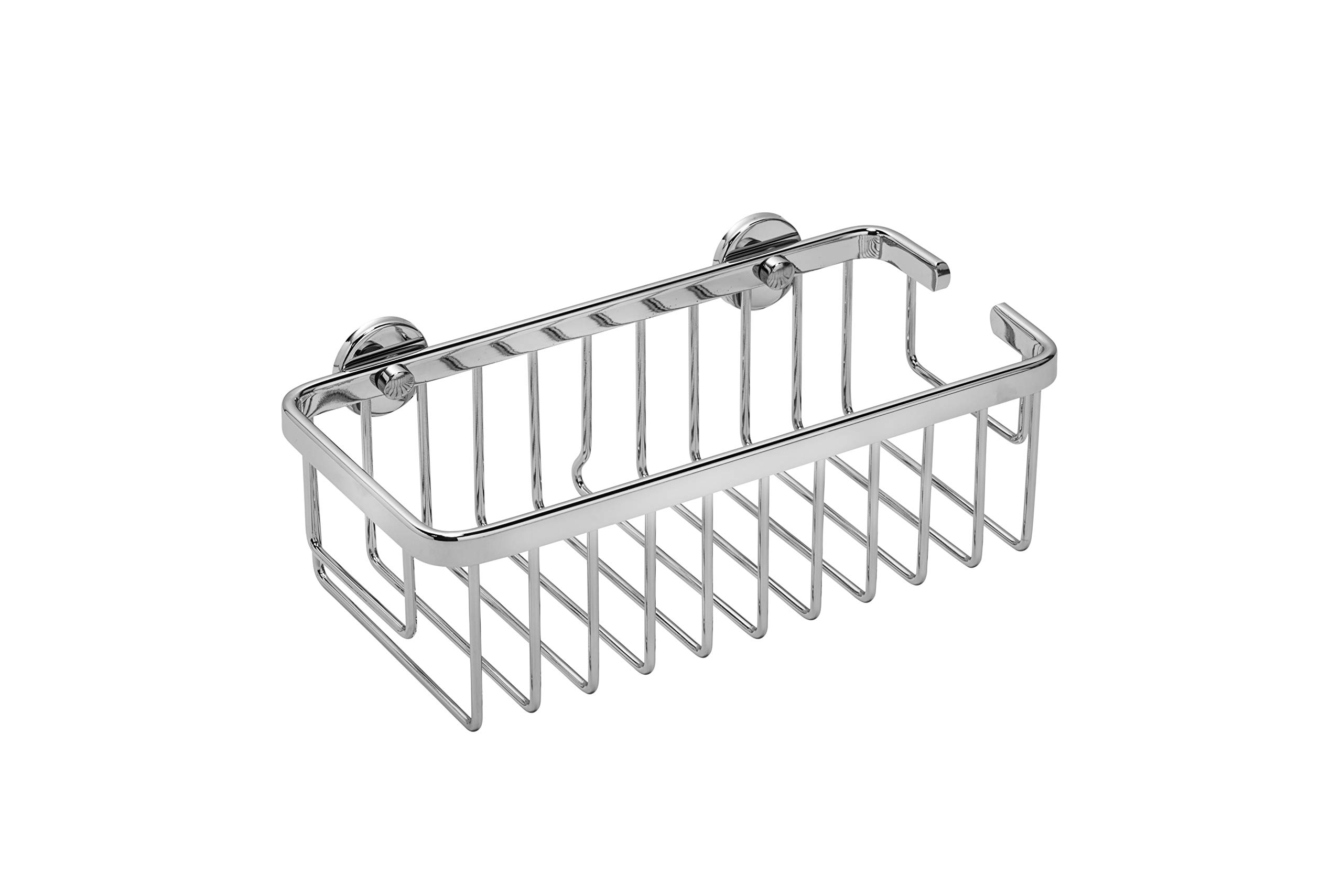 Croydex Silver Slimline Aluminium Cosmetic Bathroom Storage Basket Shower Caddy, Lifetime Rust Free Guarantee