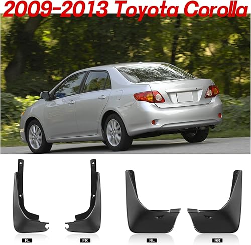Miniatura 5 de BDFHYK Protectores contra salpicaduras de barro, 4 unidades de protectores de lodo laterales delanteros y traseros compatibles con Toyota Corolla