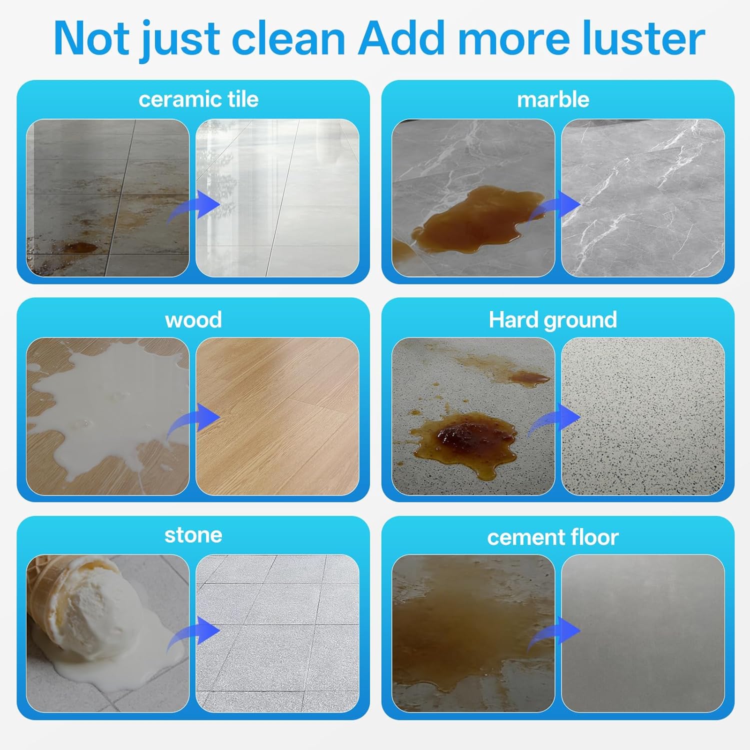 2.5L Floor Cleaning Solution Compatible with Roborock/Eufy/iRobot/Ecovacs/Dreame/Shark, Fragrance Deodorization, Deep Cleans for Multiple Hard Floors (2.5 Liter, 【Fresh Ocean】)