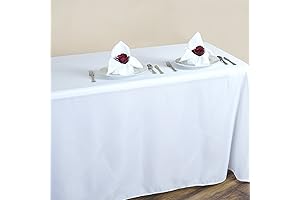 Round Corner Rectangle 90 x 132 Inch Polyester Tablecloths