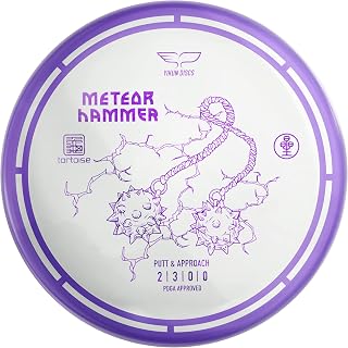 Yikun Professional Disc Golf Putter & Approach Meteor Hammer Tortoise Fruit Line 170-175g Perfect for Outdoor Games and Competition[Bronzing Colors May Vary]