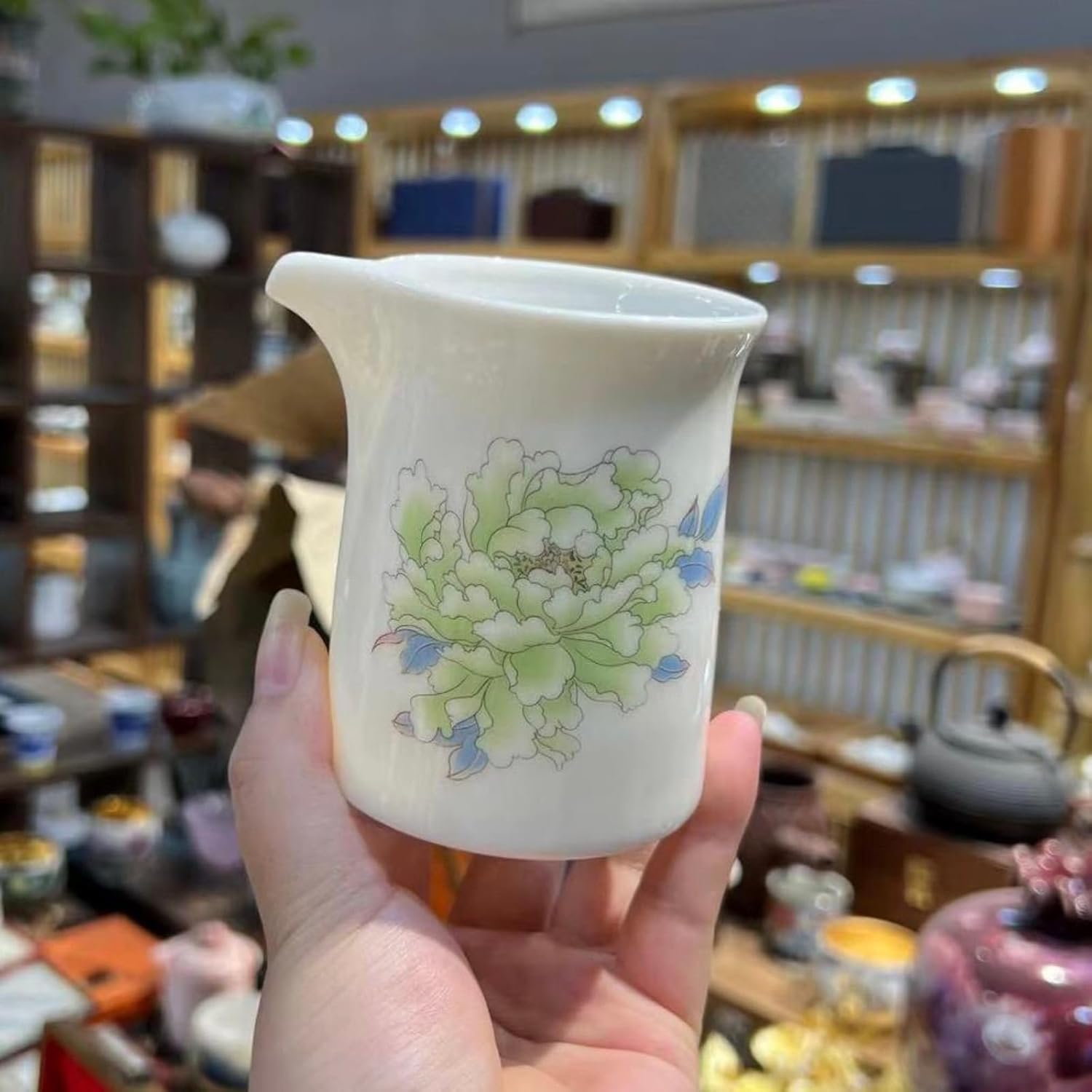 Mutton-fat Jade Porcelain Fairness Cup Kung Fu Tea Set Accessories Tea Dispenser