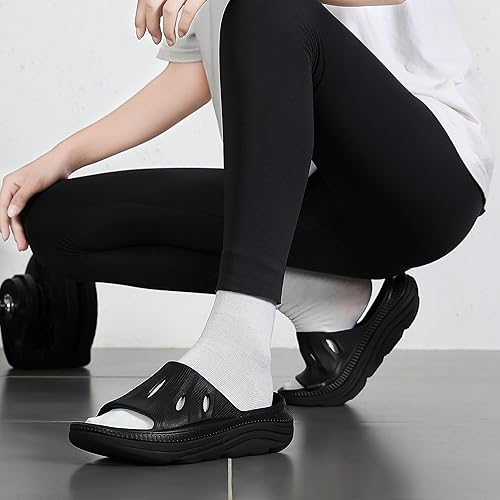 Miniatura 6 de NPNYSY Womens Recovery Sandals Mens Comfortable Athletic Slides Thick Cushion Lightweight Plantar Fasciitis Sport Sliders of Indoor Outdoor,Arch